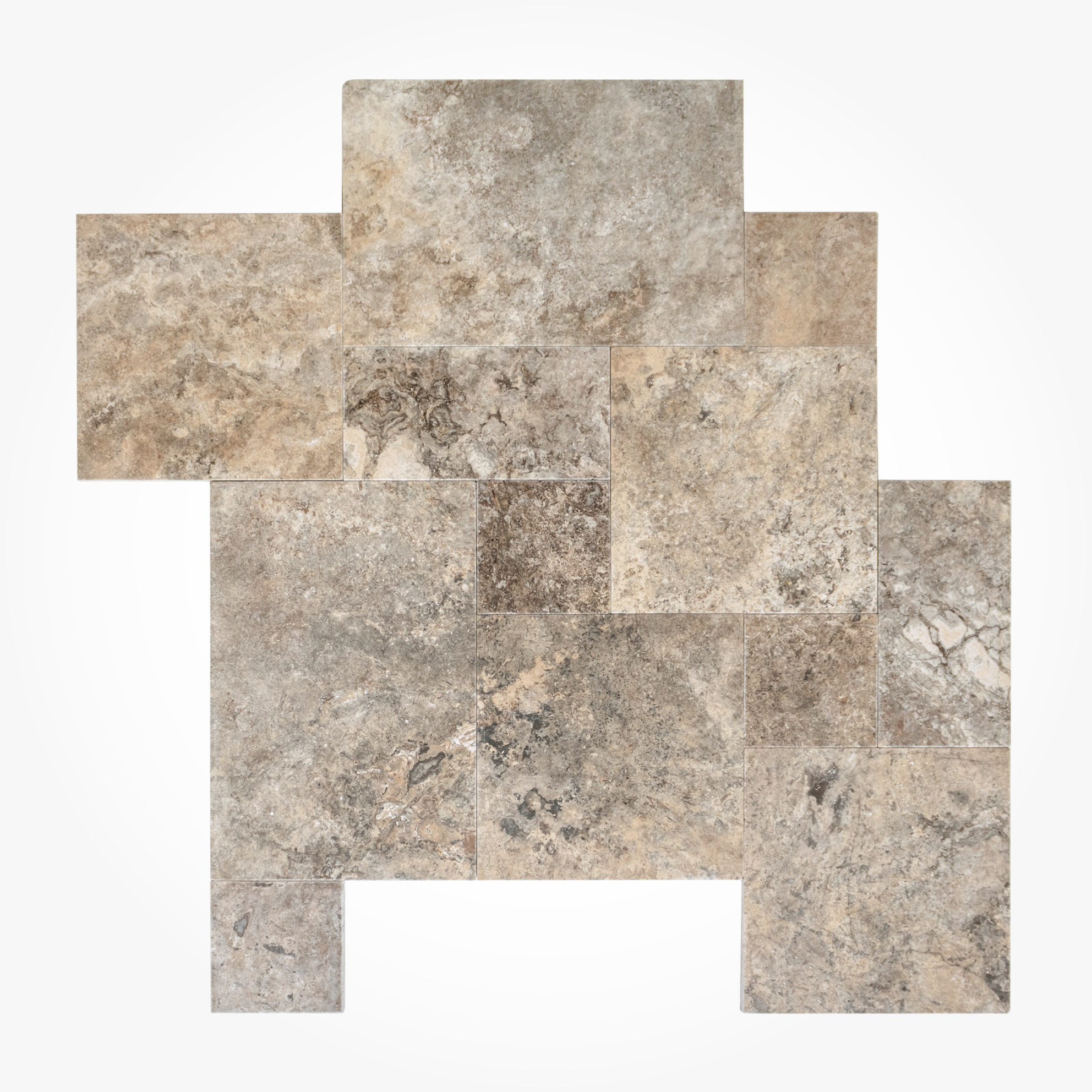 Silver Tumbled - French Pattern